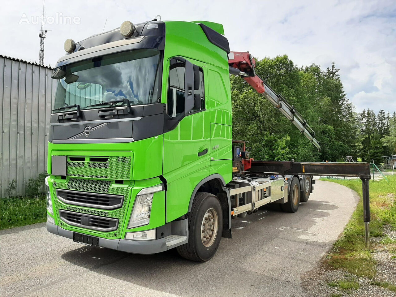 camion ampliroll Volvo FH500 6X2 PALIFT + HMF 2120 K5