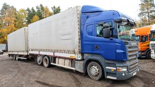 camion bâché Scania R 420 + remorque bâchée