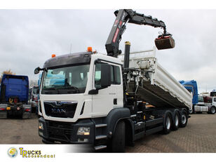 camion-benne MAN TGS 35.460 + hiab xpro 232 E3 + tipper+remote