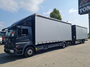 camion rideaux coulissants MERCEDES-BENZ ATEGO 1530 7.3m+7.25m 94m3 D brief + remorque rideaux coulissants