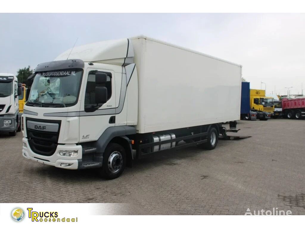 camion fourgon DAF LF reserved 12.220 + EURO 6 + LIFT + NICE TRUCK + BE APK 06-04-2