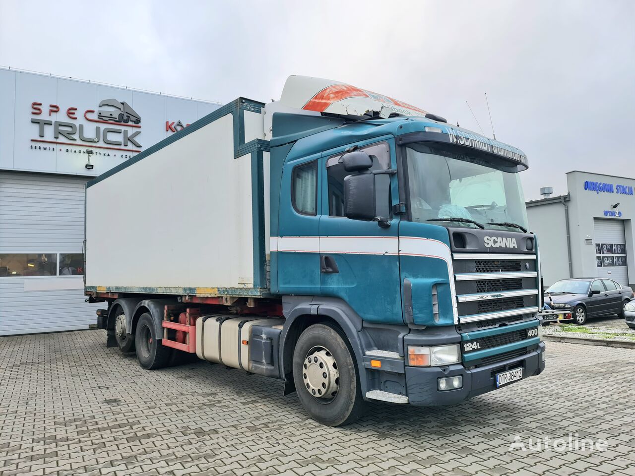 camion frigorifique Scania 124.400 MANUAL PUMP ,6x2 BDF ,Manual , Steel /Air