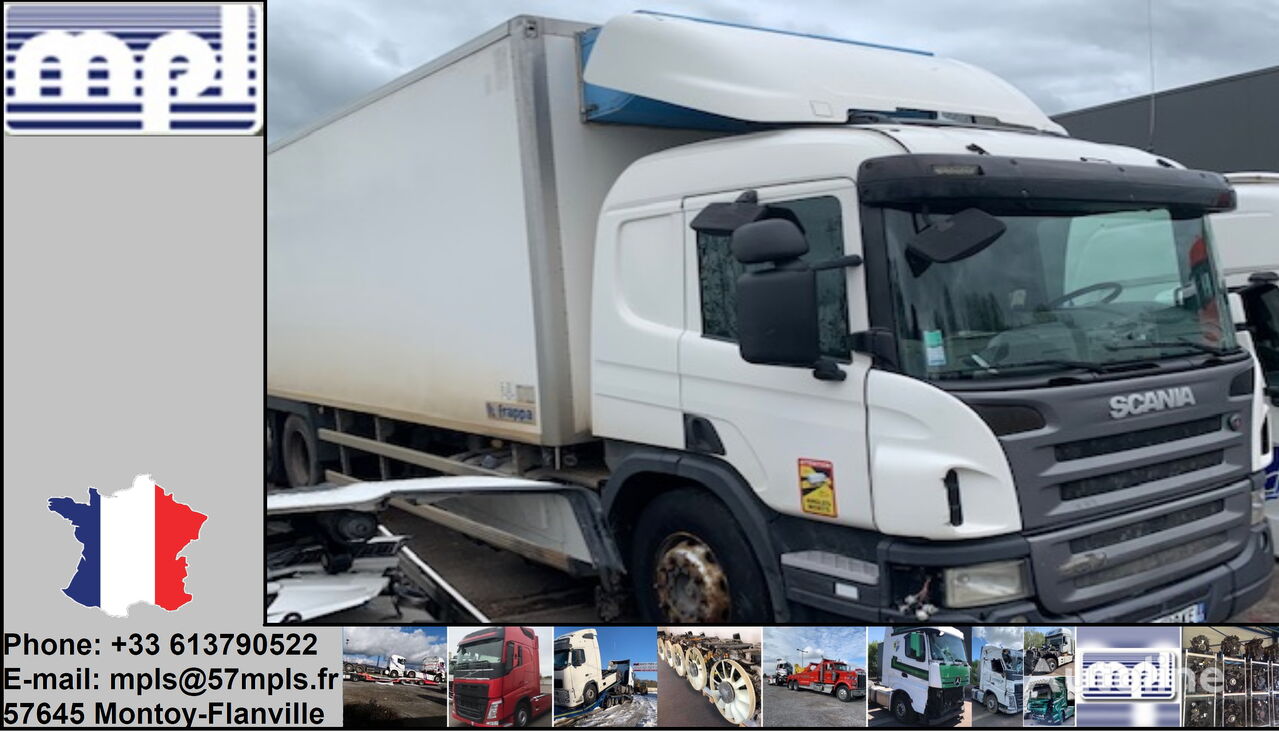 camion frigorifique Scania P340 endommagé