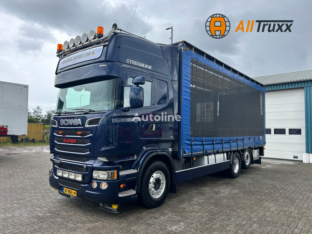 camion porte-conteneur Scania R520 V8 Retader 6X2 NL truck