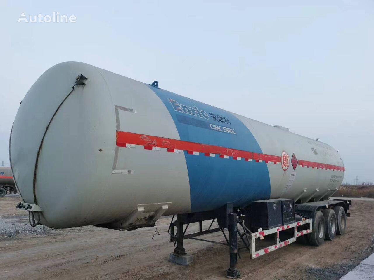 citerne de gaz 3 axles 58cbm LPG CNG gas tank semitrailer