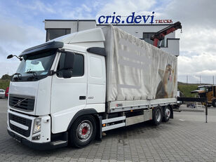 Volvo FH 420 6x2 HMF 1430 K-4 | AHK huifzeilen vrachtwagen