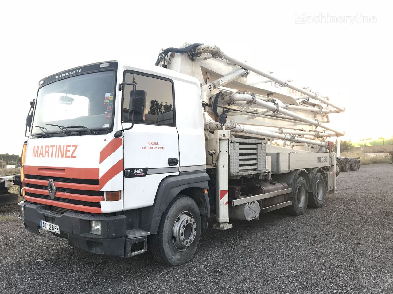 Pompe à béton RENAULT MECBO 37m /R340 TI à vendre Espagne MANISES, GU16454