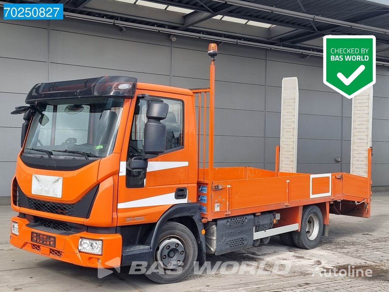 IVECO Eurocargo 80E160 4X2 7.5tons transporter Ramps Winch Manual Euro open laadbak vrachtwagen