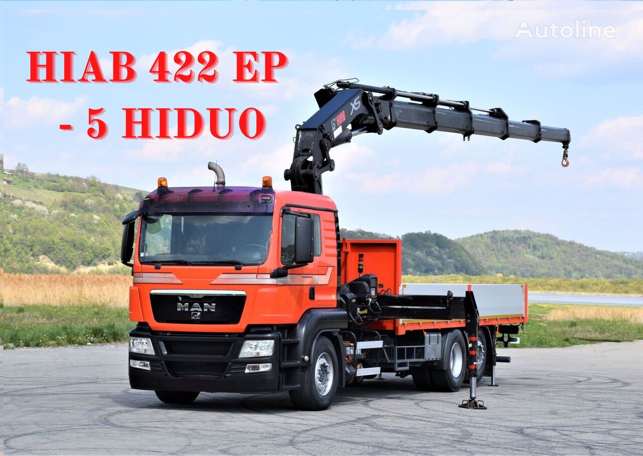 MAN TGS 26.400 * HIAB 422EP-5 HIDUO/FUNK open laadbak vrachtwagen