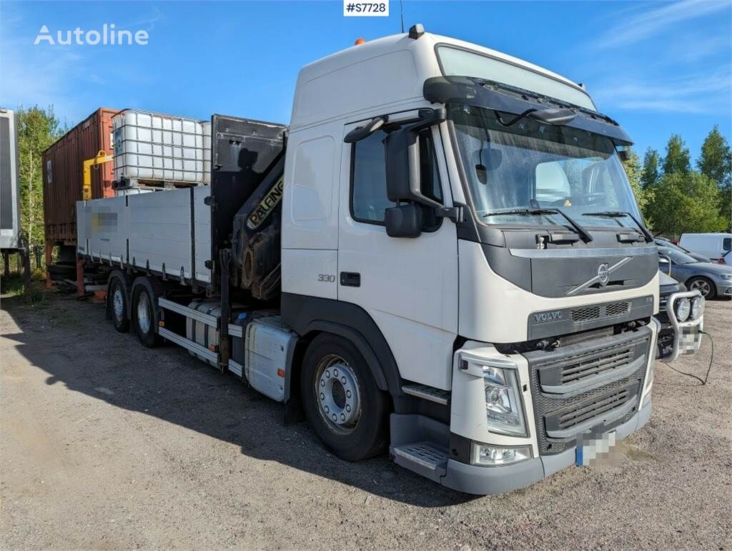 Volvo FM 330 6X2 Crane Truck with Palfinger PK15500 open laadbak vrachtwagen