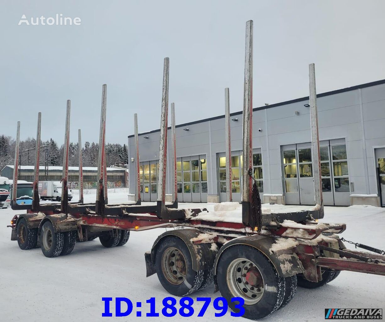 remorque forestière MALKKI RJ4-10200 - 4 Axles