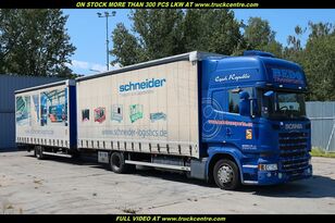 Scania R410 TOPLINE, INTARDER+HIPOCAR (38 PALLETS) schuifzeilen vrachtwagen + schuifzeil aanhanger