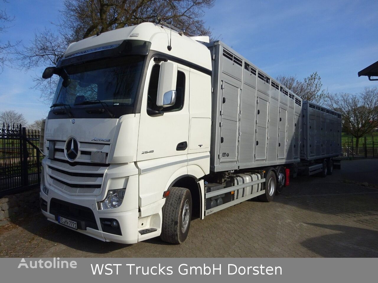 transport de chevaux Mercedes-Benz Actros 2545 L BDF Menke Einstock "Neu" Mehrfach