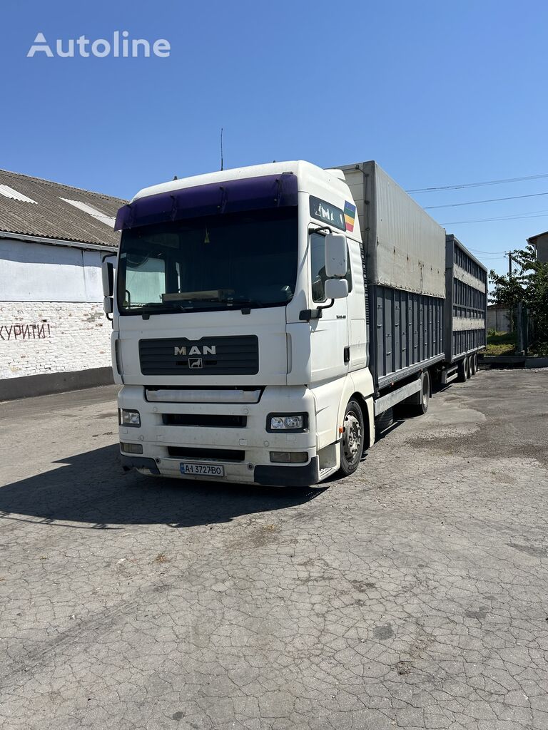 MAN TGA 18.480 veewagen vrachtwagen + vee aanhanger