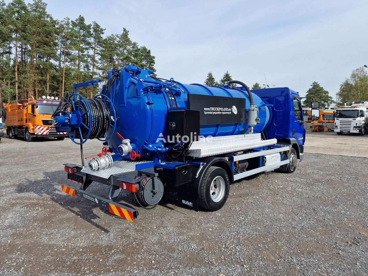 camion hydrocureur combiné DAF LF EURO 6 WUKO for collecting liquid waste from separators